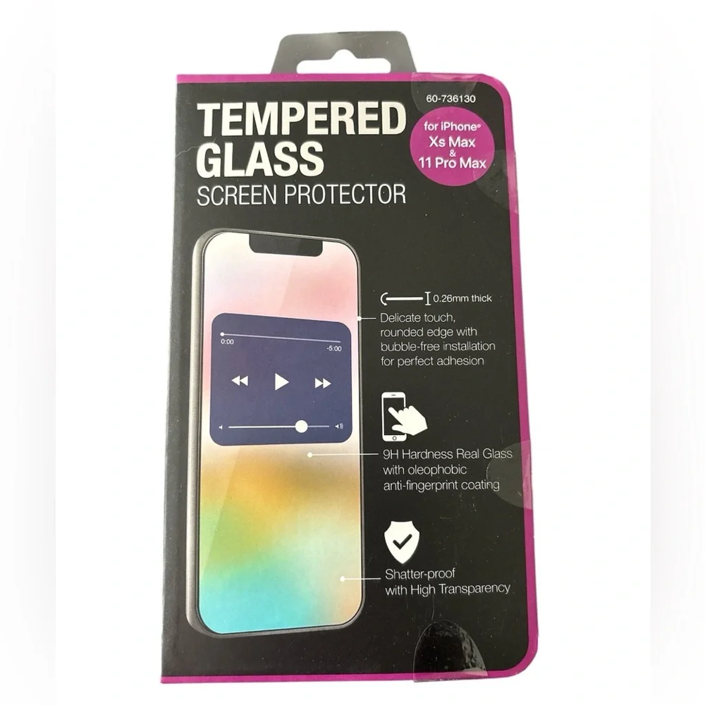 Lot of 7 Tempered Screen Protectors for iPhone Cs Max & 11 Pro Max